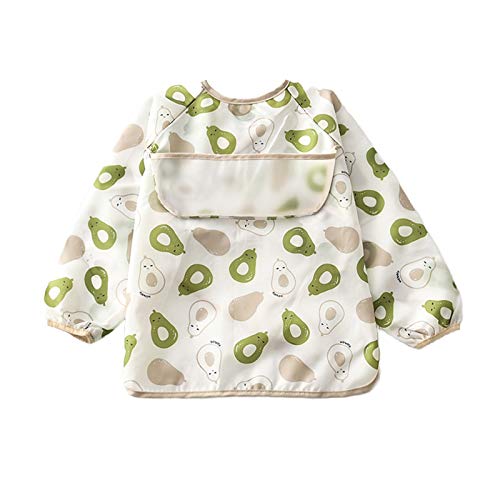 Image of 6-42 Months Toddler Baby Sleeved Bibs Waterproof Eating and Painting Smock. JNINTH