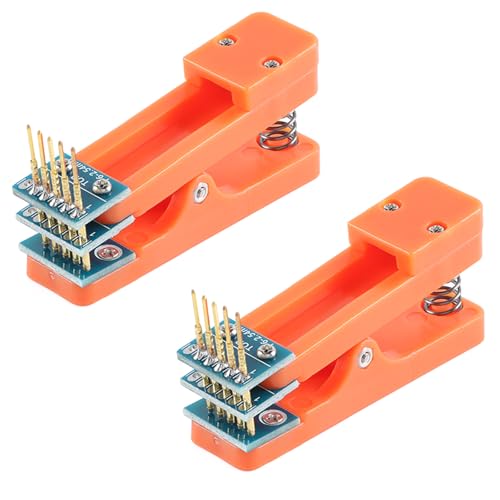 Image of 2Pcs 2.54mm Single Row 5Pin Test Clip Module Board Program Burning Clip 5 Pin PCB Burning Fixture Programmer Burning Clip with Dupont Wire