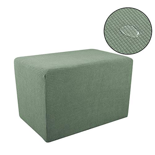 PICTURESQUE Funda de Reposapiés Sofá Repelente al Agua Cubierta de Reposapiés Elástica Protector de Sofá a Prueba de Salpicaduras Verde S