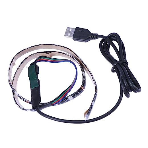 Holibanna 0.5m 5050 SMD RGB Waterproof Led Strip Light USB Manual Control Flexible Rope Light for Tv Background and Indoor Decorative Lighting