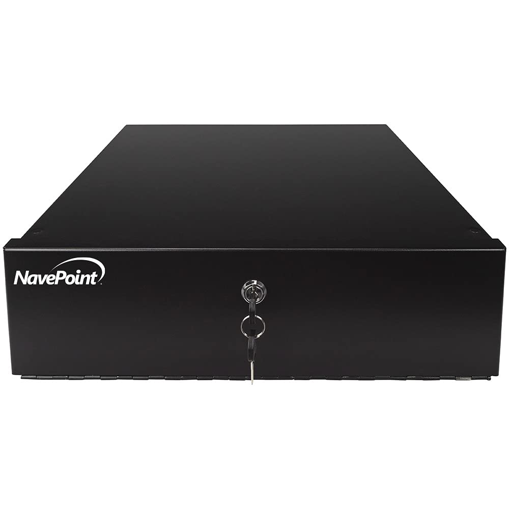 Navepoint DVR Security Heavy Duty Lock-Box with Fan 18 Inch x 18 Inch x 5 Inch Black
