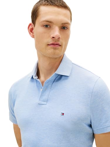 Image of Tommy Hilfiger Men's Short Sleeve Polo Shirts in Regular Fit With Stretch and Organic Pique Cotton