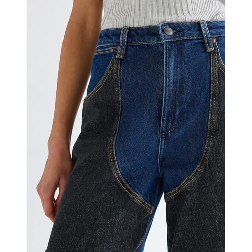 Jeans Wrangler Patched Chap ample contre l'inconfort des cuisses