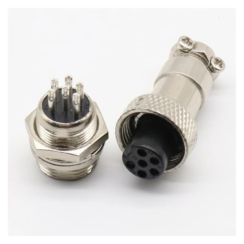 Connecteur GX12 6 broches mâle femelle 12mm pour câble de panneau circulaire