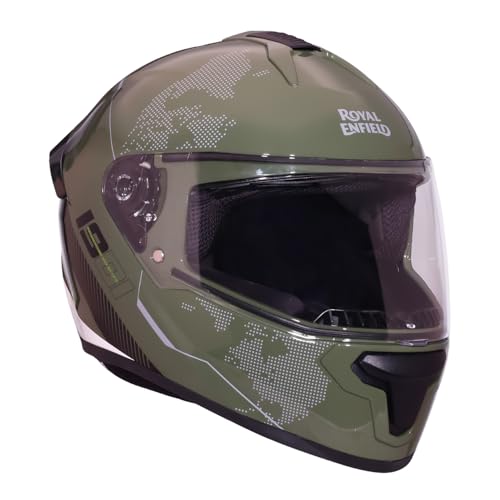 Image of Royal Enfield Override FF Terrane Full Face Helmet | Aerodynamic Spoiler | High-Impact ABS Shell | Certification: ISI & DOT | UV Treated Scratch Resistant Visor | Micrometric Buckle | Grey XL