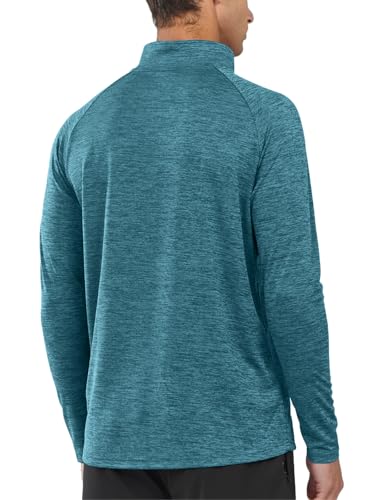 Image of NORTHYARD Men's Quarter Zip Pullover Athletic Running Shirt Long Sleeve | 1 /4 Zip Top, Quick Dry Lightweight, Moisture Wicking Breathable, Reflective Strips, Performance Workout Gym, Hiking Sports