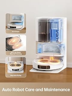 dreame L10s Pro Ultra Heat Robot Vacuum Cleaner, 7000Pa Robotic Vacuums with Mop Extend Technology, AI 3D Navigation, Hot Water Mop Washing, Ideal for Hair, Carpets