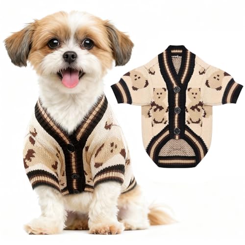 Hundepullover Valentinstag Hundepullover Kleine Hunde Strick Hundekleidung Bär Pullover Hund...