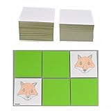 Blanko Legekarten 6x6cm, 60 Karten weiß Memory Karten