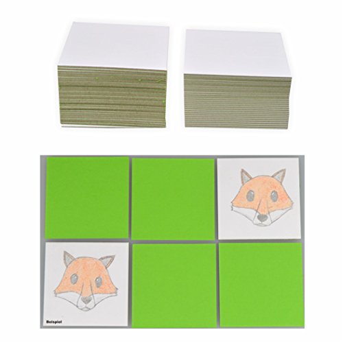 Tarjetas de memoria en blanco, 6 x 6 cm, 60 tarjetas de memoria Cover