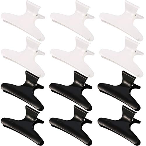 12 Pièces Pince Coiffeur Papillon Claw Griffe de Cheveux Papillon Griffe Barrettes Noir et Blanc Clip Barrettes