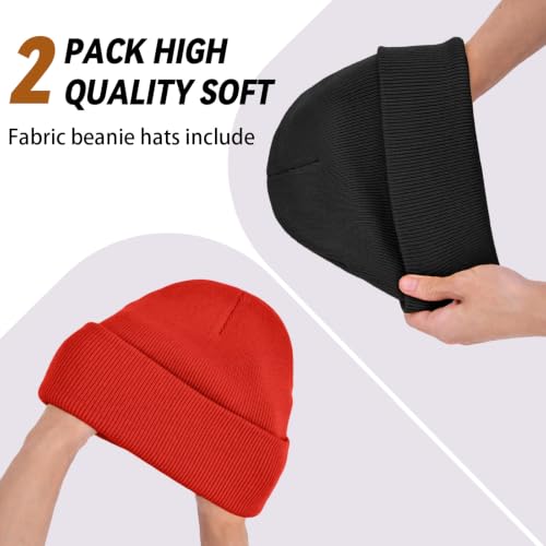 Image of ZOORON Beanie for Women Men Ski Watch Cap Cuffed Plain Skull Knit Hat Soft Fisherman Winter Hat