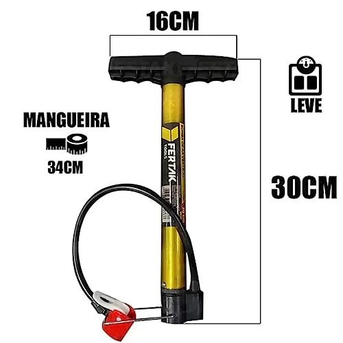 Bomba de ar encher pneu bola bicicleta 30cm mini bomba com bico de bola