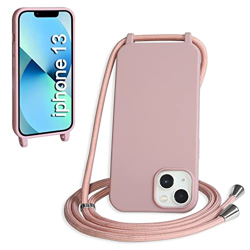 SLWYF Custodia per iPhone 13 Cover con Cordino