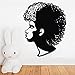 Naklejki ścienne naklejka winylowa seksowna kobieta afryka naklejka okienna wystrój Salon kosmetyczny twarz afrykański styl Afro naklejki dekoracyjne 42x54 cm)