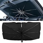 Car Windshield Sun Shade Umbrella,49" x 25" Foldable Windscreen Sun Shade Blocks UV Ray,Full-Coverage Car Front Windshield Sun Shade Windscreen Protector Visor Shield for Cars Trucks SUV (S)