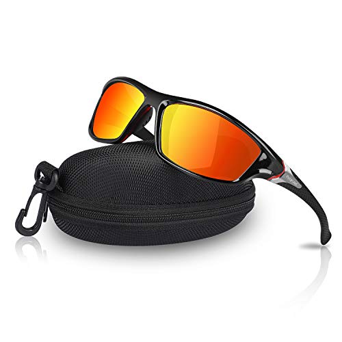 Polarised Sports Sunglasses for Men & Women for Driving Cycling Golf Fishing Running Sailing Skiing UV400 Protection With Hard Case Set
