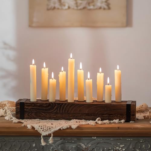 NUPTIO Candelabro de Madera para Centro De Mesa: 42cm...