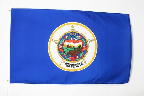 AZ FLAG, Minnesota Flag, 2x3 Ft, 100D Polyester Us State Of Minnesota Banner with Two Metal Grommets, Fade Resistant