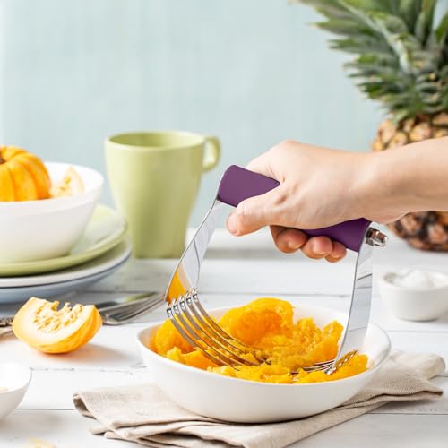 Image of Spring Chef Large Dough Blender For Baking - Durable Pastry Blender, Purple