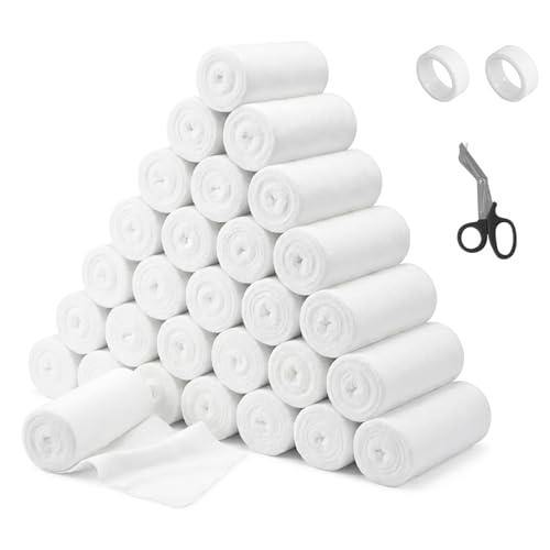 52 Rollos de Vendaje de Gasa 4" x 8.9ft para Protección de la Piel, Cuidado de Heridas, Máscaras, Ferulas y Manualidades miniatura 1