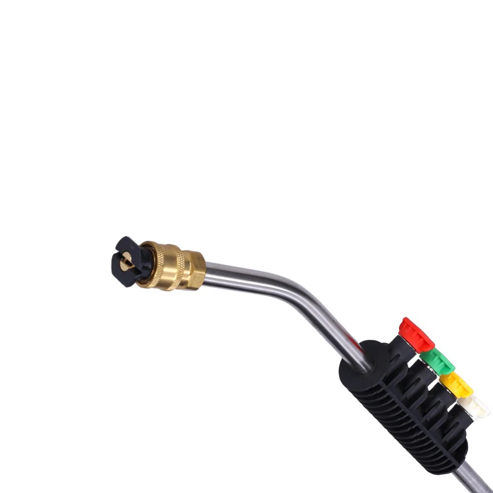 Lanca Do Myjek Ciśnieniowych Z 5 Regulowanymi Dyszami Do Myjek Ciśnieniowych PARKSIDE, LAVOR | Wielokolorowe Dysze 1/4" Szybkozłączka I Pistolet Do Myjek Na BAYONET | 50% Więcej Mocy