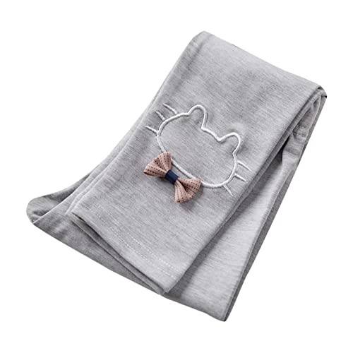 Girls Toddlers' Leggings Fashion Stretch Pants Comfortable Bottoms Kids Comfy Footless Tights Cotton (Grey, 3-4 Years)