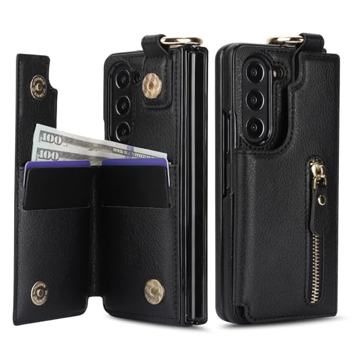 �X�}�z�P�[�X�Ή� Galaxy Z Fold 7 �P�[�X �J�[�h���[ �w�� ���K����t�� RFID�u���b�L���O ���z�^ �M�����N�V�[ Z Fold 7 �p�J�o�[ �����O�t�� �c���u�� �X�^���h�@�\ PU���U�[ ���z�t�� �J�[�h���K�J�[�h�|�P�b�g�t�� ������