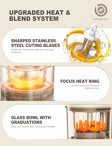 Babynutri Auto Baby Food Maker, Glass Baby Food Mills, Baby Blender & Steamer And Puree Maker With Auto Cooking thumb #4