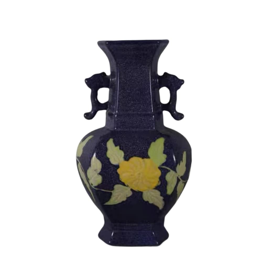 SnamicE Ceramic vase,Vintage vase, Chinese Ceramic vase,Chinese Ceramic vase Chinese vase Porcelain Flower vase Chinese Antique Ceramic vases Traditional Decorative Vase-26 * 15.5,