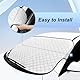 FREESOO Schneeschutz Auto Frontscheibe, Frostschutz Auto Frontscheibe Abdeckung- Autoscheibenabdeckung Windschutz Frostabdeckung Winter Frontscheibenabdeckung gegen Schnee EIS Frost 138X94CM