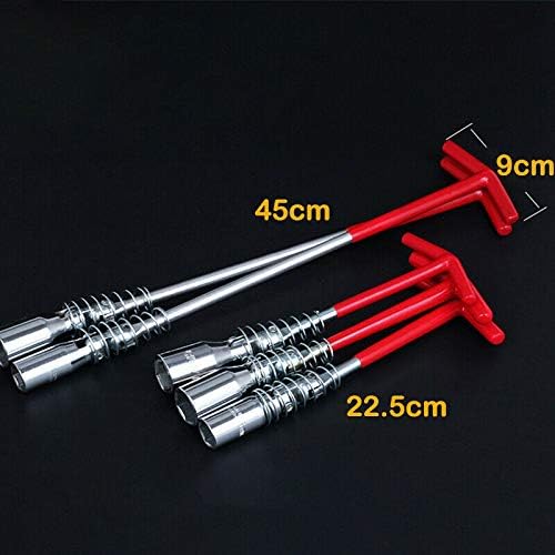 Spark Plug Spanner BE-TOOL 21MM Spark Plug Removal Tool T-Handle Universal Joint for Fastening and Demolition Long