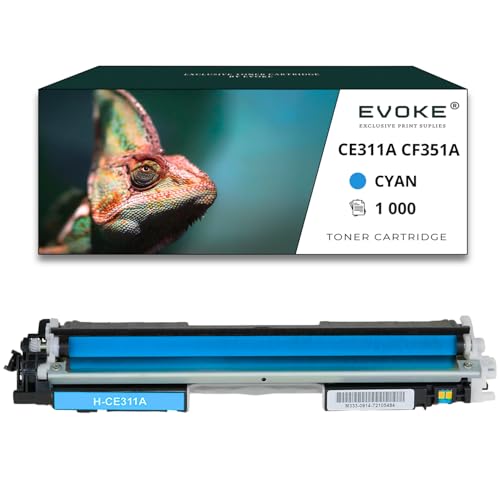 EVOKE CE 311A CF 351A / CE311A CF351A Tóner Compatible con HP CP1025 CP1025nw MFP M175a M175nw Azul (Cian) 1000 páginas