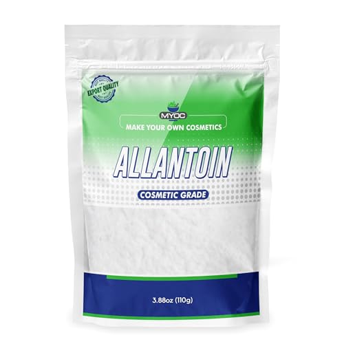 Myoc Allantoin Powder for Cosmetic, Skin, Allantoin Powder Bulk, DIY Powder for Cream, Gel, Serum & Lotion- Cosmetic Grade - 3.88 Oz / 110 gm