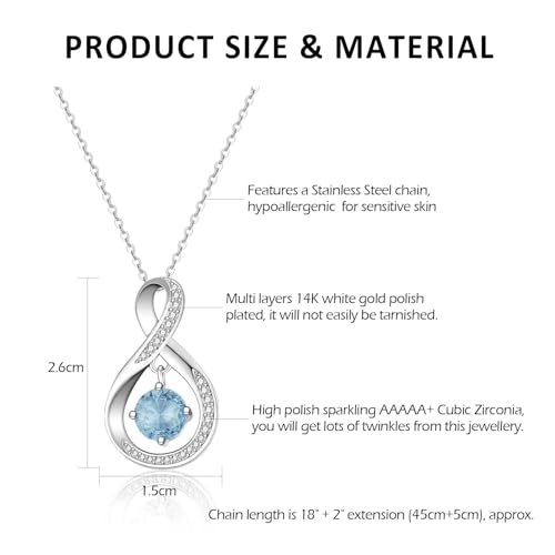Collar de piedra natal infinita para emocionar a tu hija o abuela en su cumpleaños 2