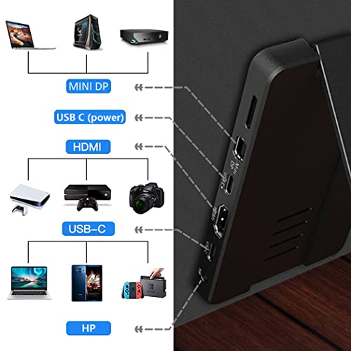 Magedok 14 Inch 4K Portable Touch Monitor,Portable Usb/Hdmi Display With Folding Kickstand/Speakers, 100% Adobe External Touch Screen For Laptops/Phones/Xbox/Switch #TOP6