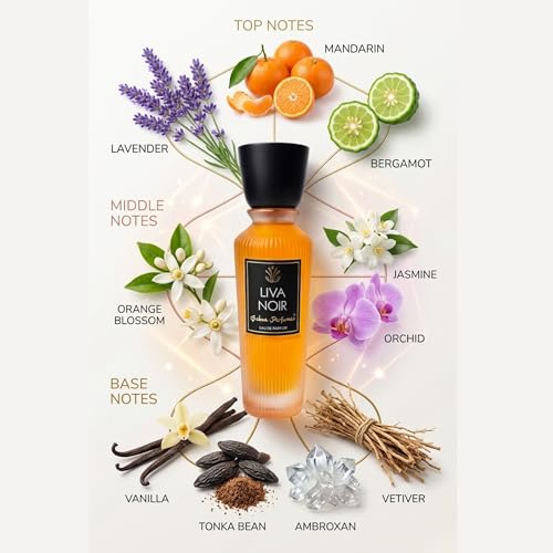 Image of Saba Liva Noir Perfume 50ml for Women | Long Lasting Floral Eau De Parfum | Lavender, Vanilla & Soft Musk Notes | Premium Fragrance for Daily Wear, Office, Parties & Gifting