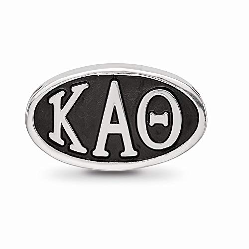 Sterling Silver 12.25mm Kappa Alpha Theta Oval Letters Bead Charm4