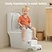 CheerTry 2-in-1 Toddler Potty Training Toilet - with Detachable Training Seat, Realistic Flushing Sound for Boys & Girls Ages 1-3 with Wipes Storage, Toilet Paper Holder