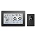 Produktbild QKa Funkwetterstation, Wetterstationen mit Außensensor Funkwetterstation für zu Hause, Touchscreen Außenhygrometer Großer LCD-Bildschirm (Schwarz)