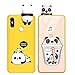 Yoedge für Xiaomi Redmi Note 8 Pro Hülle, 3D Karikatur Puppe Farbe Silikon TPU Schutzhülle Slim Stoßfest mit Cartoon Tier Muster Motiv Handyhülle Soft Case Cover für Redmi Note 8 Pro, DREI Pandas