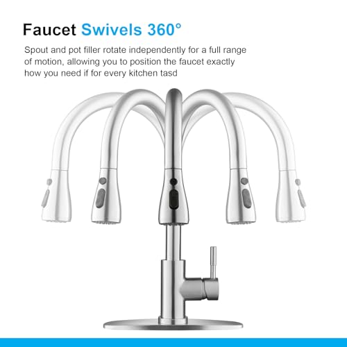 Ibergrif MU4056 Touchless Kitchen Faucets, Kitchen Faucet With Pullout Sprayer thumb #4