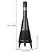 63 inch Tall Chiminea Outdoor Fireplace for Backyard and Patio - Wood Burning Rocket Fire Pit
