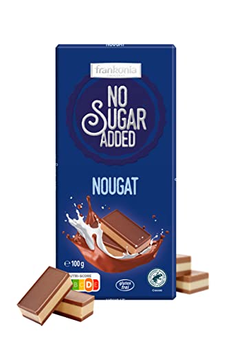 frankonia CHOCOLAT NO SUGAR ADDED Nougat Schokolade glutenfrei, 100 g – Bild 3