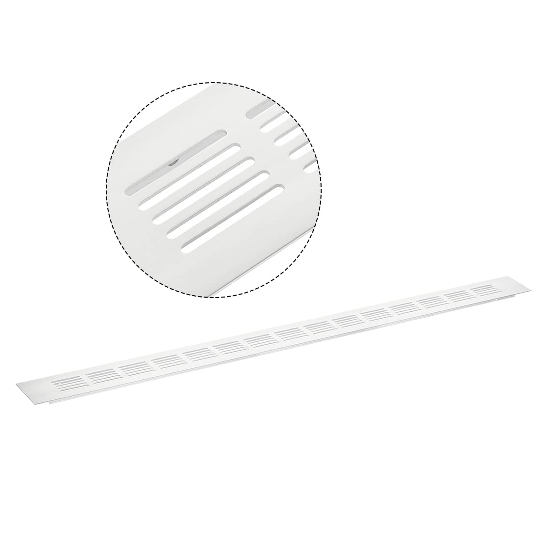 Rectangle Shape Ventilation Grille Aluminum Alloy Louvered Air Vents 17 72 X 3 15 Inch For Wardrobe Cupboards