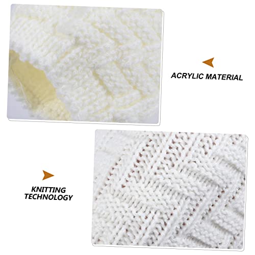 AKOOSY 1 Paar Meisjes Wikkelbretels Delicaat Gehaakt Wit Keep Cuffs Weave Premium Winter Gebreid Mannen Knieschijf… - Image 4