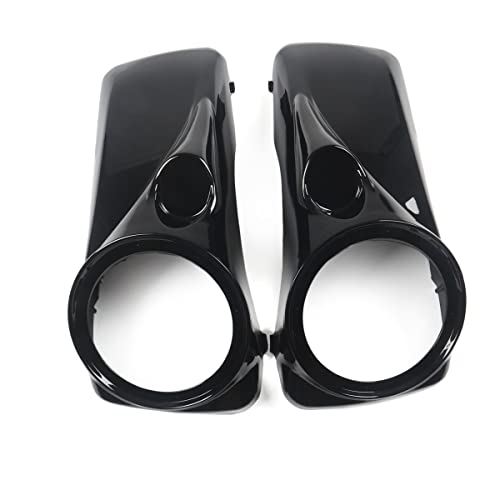 Cubiertas para altavoces de alforjas Vivid Black 8" con puerto para tweeter para Harley Davidson Touring 1994-2013 Electra Glide Street Glide miniatura 4