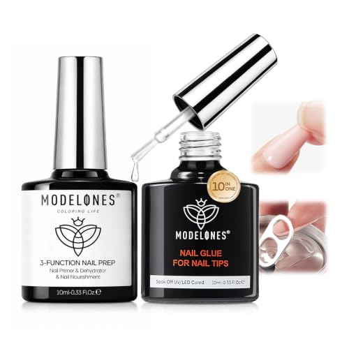modelones x Nail Gel Glue and Dehydrator &amp; Primer Nourishing Prep Kit