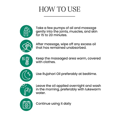 Iyura Rujahari Oil – Polyherbal Joint Massage Oil For Dealing With Discomfort & Fatigue - Rejuvenating Oil With Shatavari, Indian Ginseng & 40+ Ayurvedic Herbs – 3.38 Fl Oz #TOP3