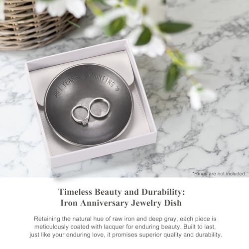 Urllinz 6TH RING DISH Iron Gifts For 6Th Anniversary For Him Her - 6Th Anniverdary Jewelry Tray thumb #1